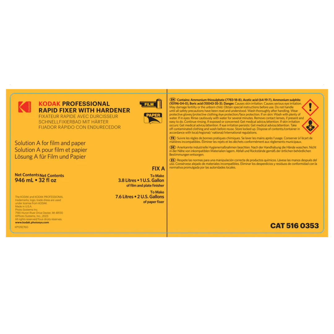 Kodak Rapid Fixer With Hardener